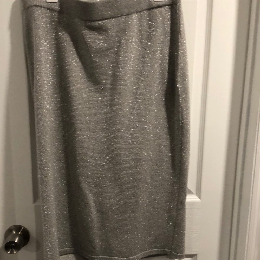 Worn once; like new silver thread skirt.